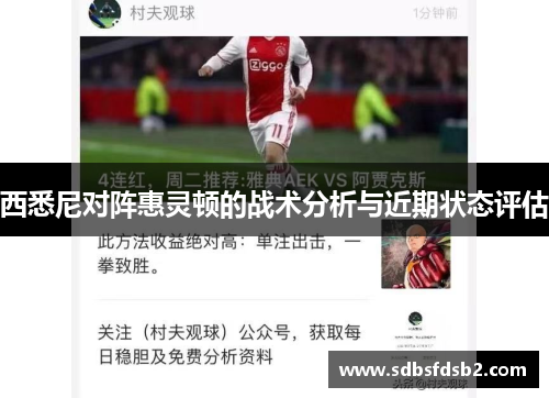 西悉尼对阵惠灵顿的战术分析与近期状态评估